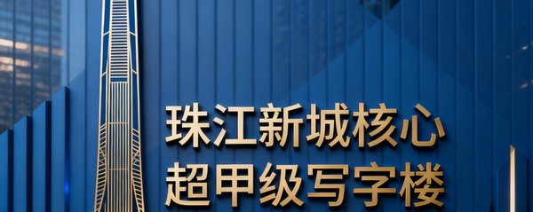 广州周大福金融中心品牌标识，珠江新城核心超甲级写字楼